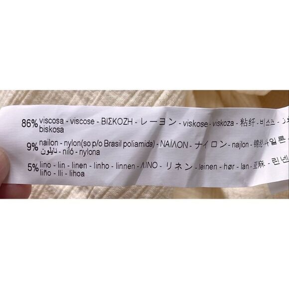 NWT Zara Draped Ruched High Waisted Mini Skirt in Ecru/Cream, Size Small - Picture 15 of 16